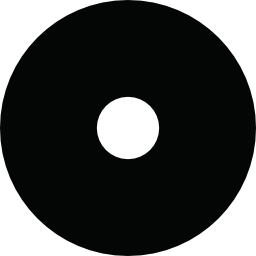 センターの無料のアイコンに小さな白い円が付いた黒い丸