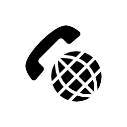 電話、世界図形無料アイコンの耳介