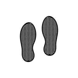 人間の靴の足跡図形無料アイコン