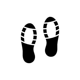 無料のアイコンを人間の靴の足跡