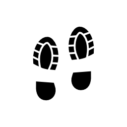 人間の靴の足跡無料アイコン