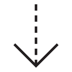 下向きの矢印、IOS7インタフェースシンボル無料アイコン