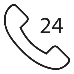 24時間コール、IOS7インタフェースシンボル無料アイコン