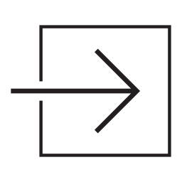 7インタフェースシンボル無料アイコンIOSの正方形の右にある矢印