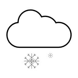 雪が降って、IOS7インタフェースシンボル無料アイコン