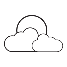 曇り満月、IOS7インタフェースシンボル無料アイコン