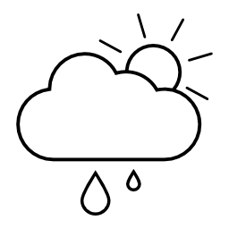 小雨で曇り、IOS7インタフェースシンボル無料アイコン