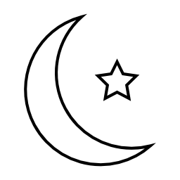 小さな星の無料アイコンとイスラムの三日月