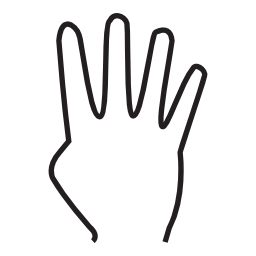 4指手の形状、IOS7インタフェースシンボル無料アイコン