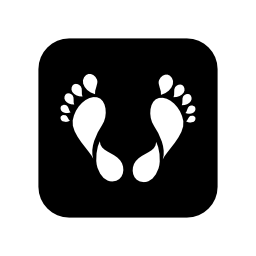 人間の足対称フットプリントのペア無料アイコン