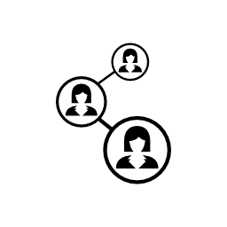 女性の社会的なネットワークユーザー接続グラフィック無料アイコン