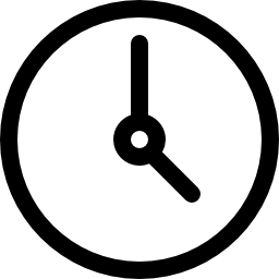 シンプルな円形時計無料アイコン
