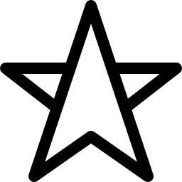 矢印の頭が星の形の無料アイコンを形成