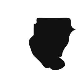 スーダン国地図黒い図形無料アイコン