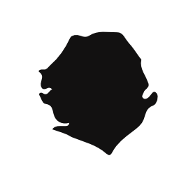 シエラレオネの国地図黒い図形無料アイコン