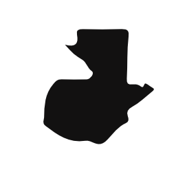 グアテマラ国地図黒い図形無料アイコン