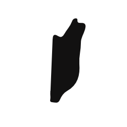 ベリーズ国地図黒い図形無料アイコン