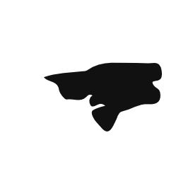 ギニア・ビサウ国地図黒い図形無料アイコン