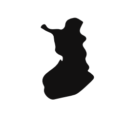 フィンランドの国地図黒い図形無料アイコン