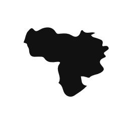 ベネズエラの国地図黒い図形無料ア...