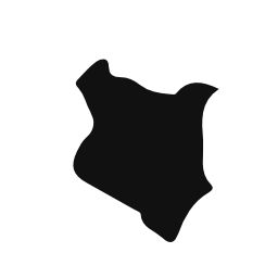 ケニア国地図黒い図形無料アイコン