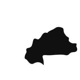 ブルキナファソ国地図黒い図形無料...