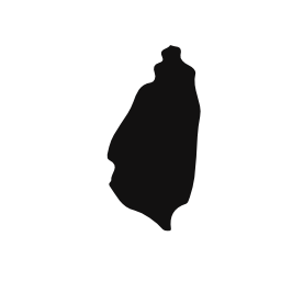 セントルシア国地図黒い図形無料アイコン