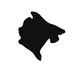 モンテネグロ国地図黒い図形無料アイコン