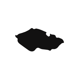 チェコ共和国の国地図黒い図形無料アイコン