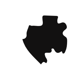 ガボン国地図黒い図形無料アイコン