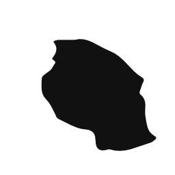 タンザニア国地図黒い図形無料アイコン