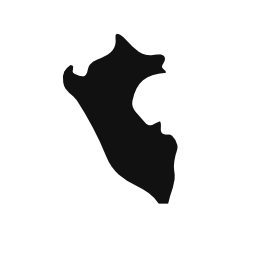 ペルー国地図黒い図形無料アイコン
