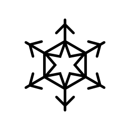 星の形をした雪フレーク結晶無料アイコン