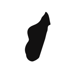 マダガスカル国地図シルエット無料アイコン