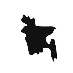 バングラデシュ国地図シルエット無料アイコン