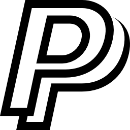 Paypalのロゴ文字アウトライン無料アイコン