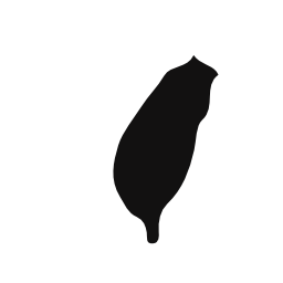 台湾国地図黒い図形無料アイコン
