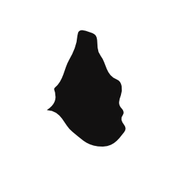 モントセラト国地図黒い図形無料アイコン