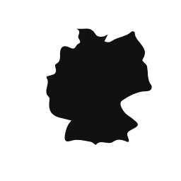 ドイツ国地図黒い図形無料アイコン