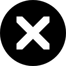 サークル無料アイコンで十字架のインタフェースシンボルをキャンセルします。