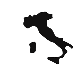 イタリア黒国地図図形無料アイコン