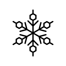 六角形の無料アイコンと雪