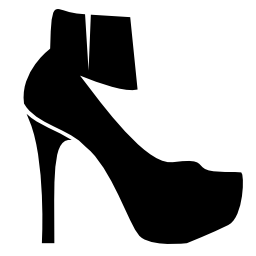 ストラップ無料アイコンと女性のプラットホームの靴
