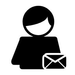 男性のプロファイルユーザーメールシンボル無料アイコン