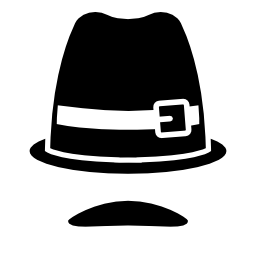 座屈の帽子と口ひげの無料アイコン