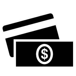 クレジットカードとドルの法案無料アイコン
