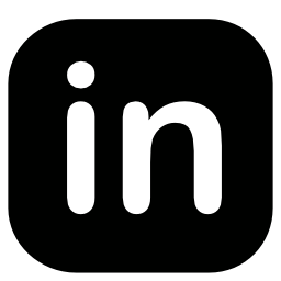 Linkedinの黒い正方形の無料のアイコン