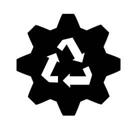 リサイクル工場シンボル無料アイコン