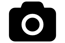 写真カメラ黒い図形無料アイコン