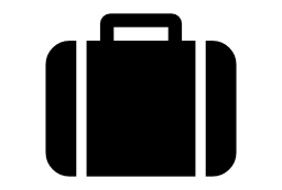 白い詳細無料アイコンのスーツケース